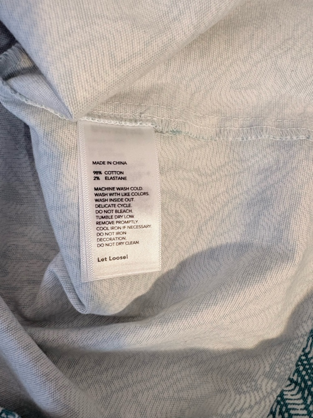 Kate Spade Saturday Sleeveless Shift Dress Size 4 Cotton Teal Print - Picture 6 of 8